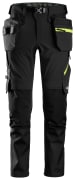 Snickers Flexiwork Softshell HV Stretchbukse Sort