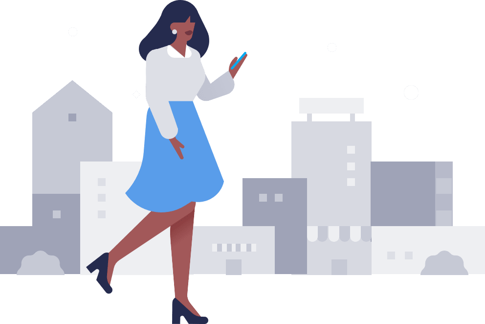 user centric illustration man with briefcase