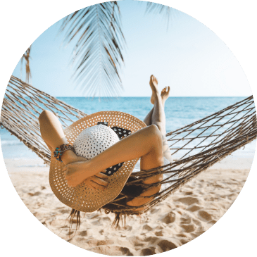 Picture of a woman laying out on the beach