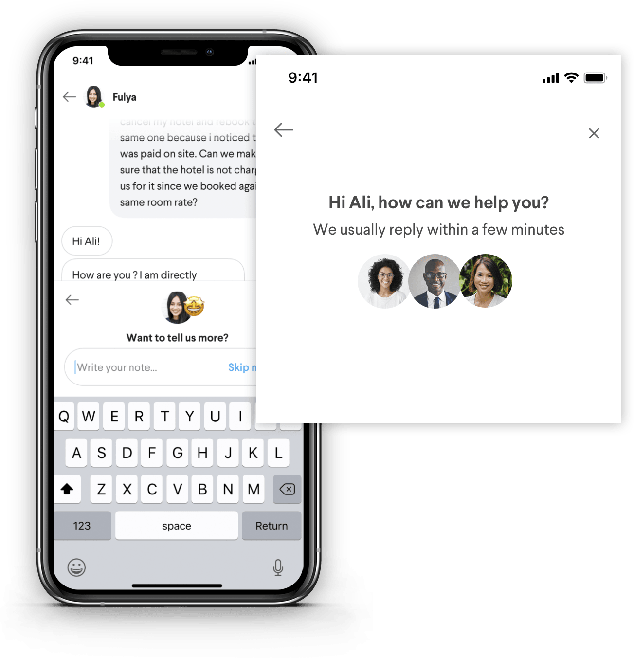 TripActions 24/7 mobile support chat