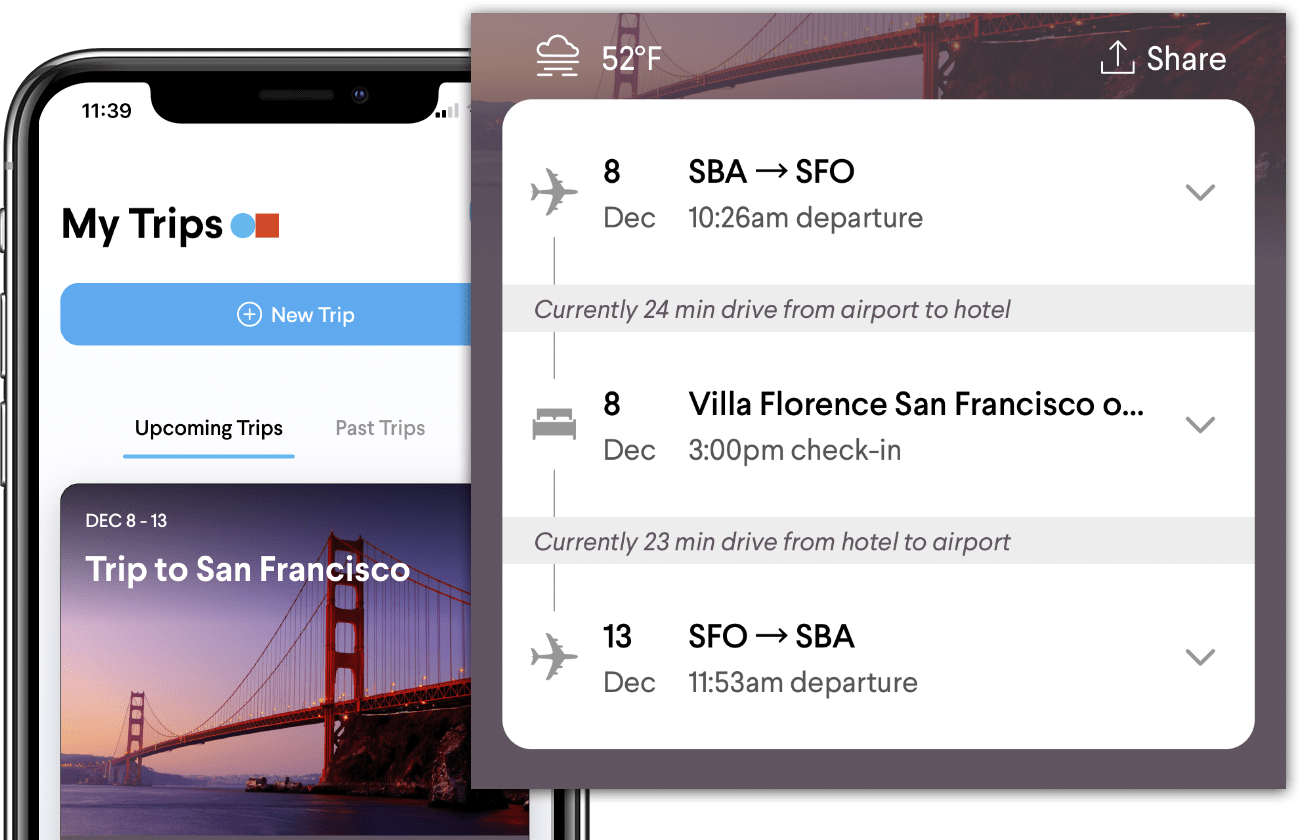 TripActions Product Screenshot - 24/7 365 travel agents available on desktop and in mobile app
