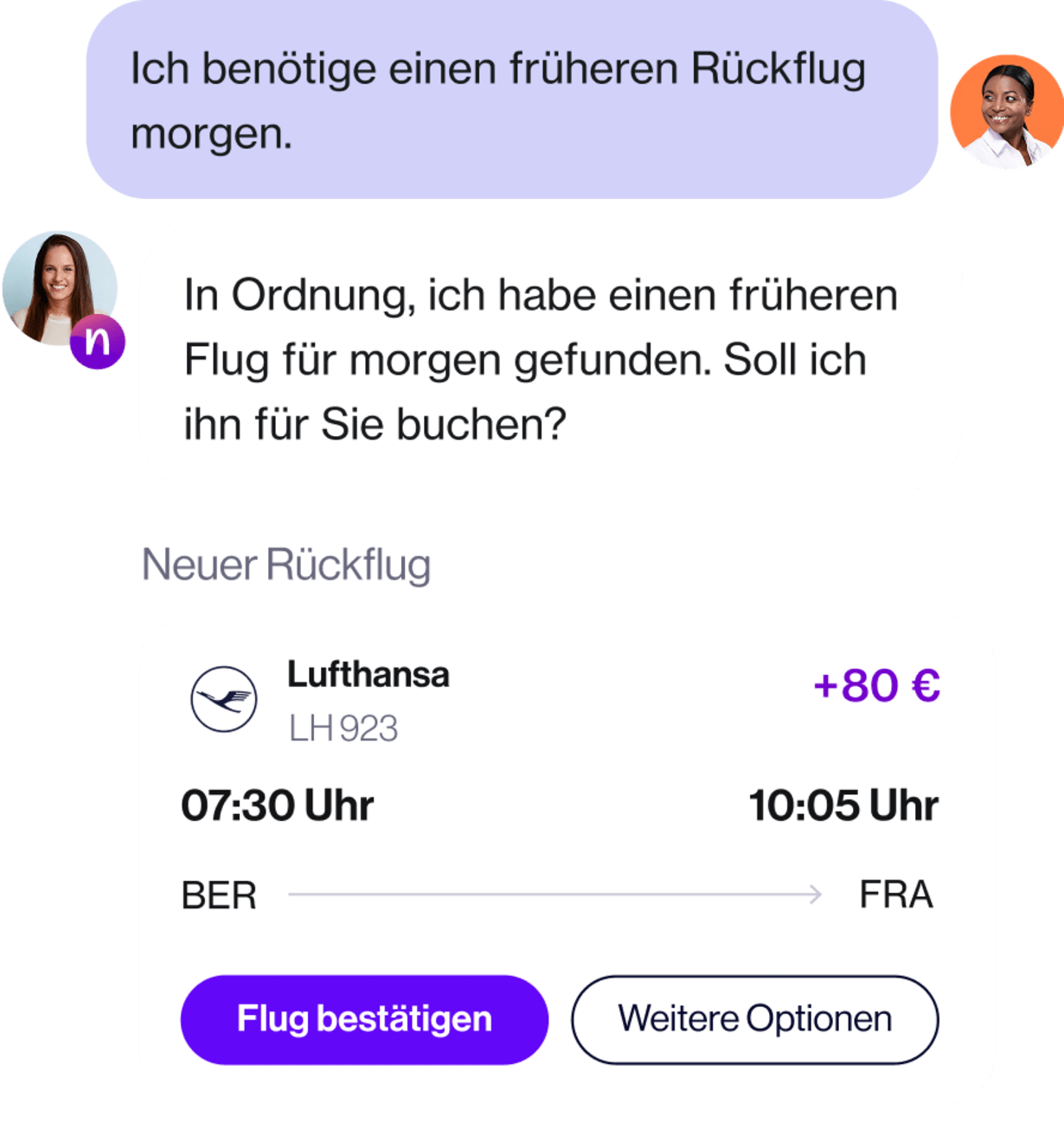 Chat-Gespräch mit dem Kundensupport