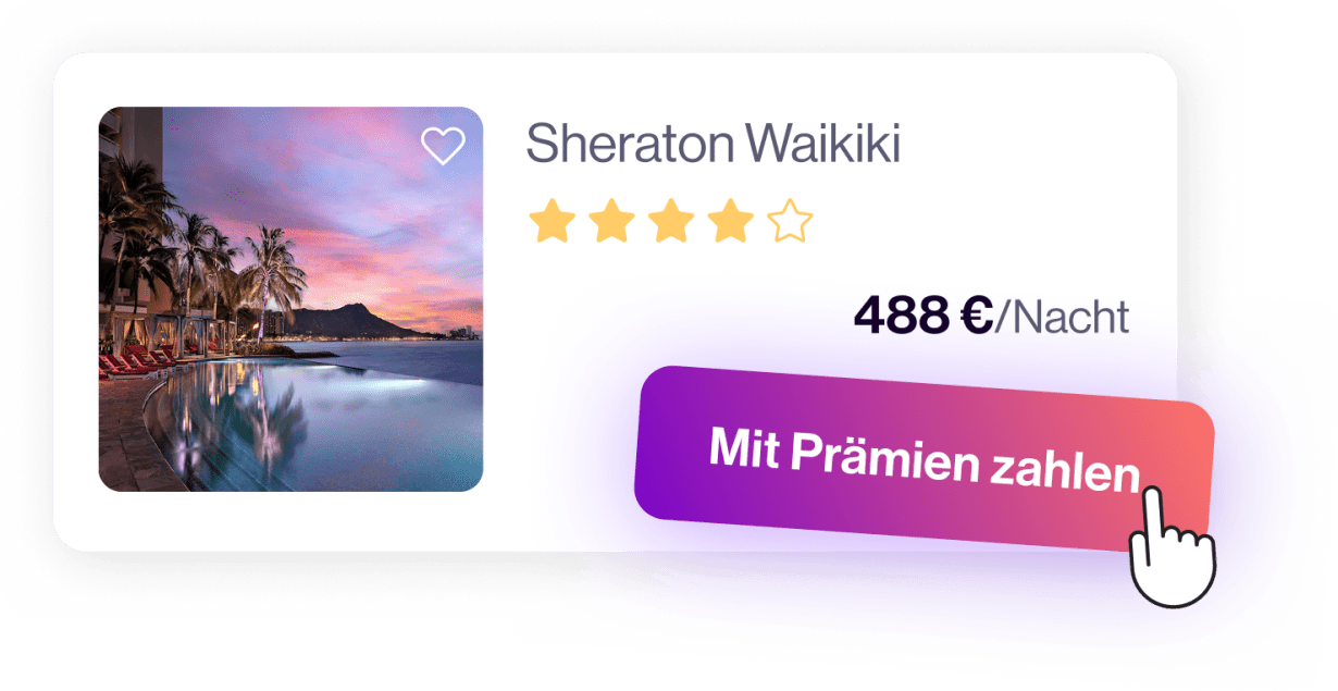 Hotelvorschlag zum Prämien einlösen