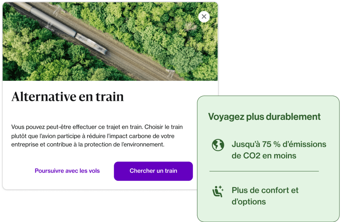 Pop-up alternatives en train DT