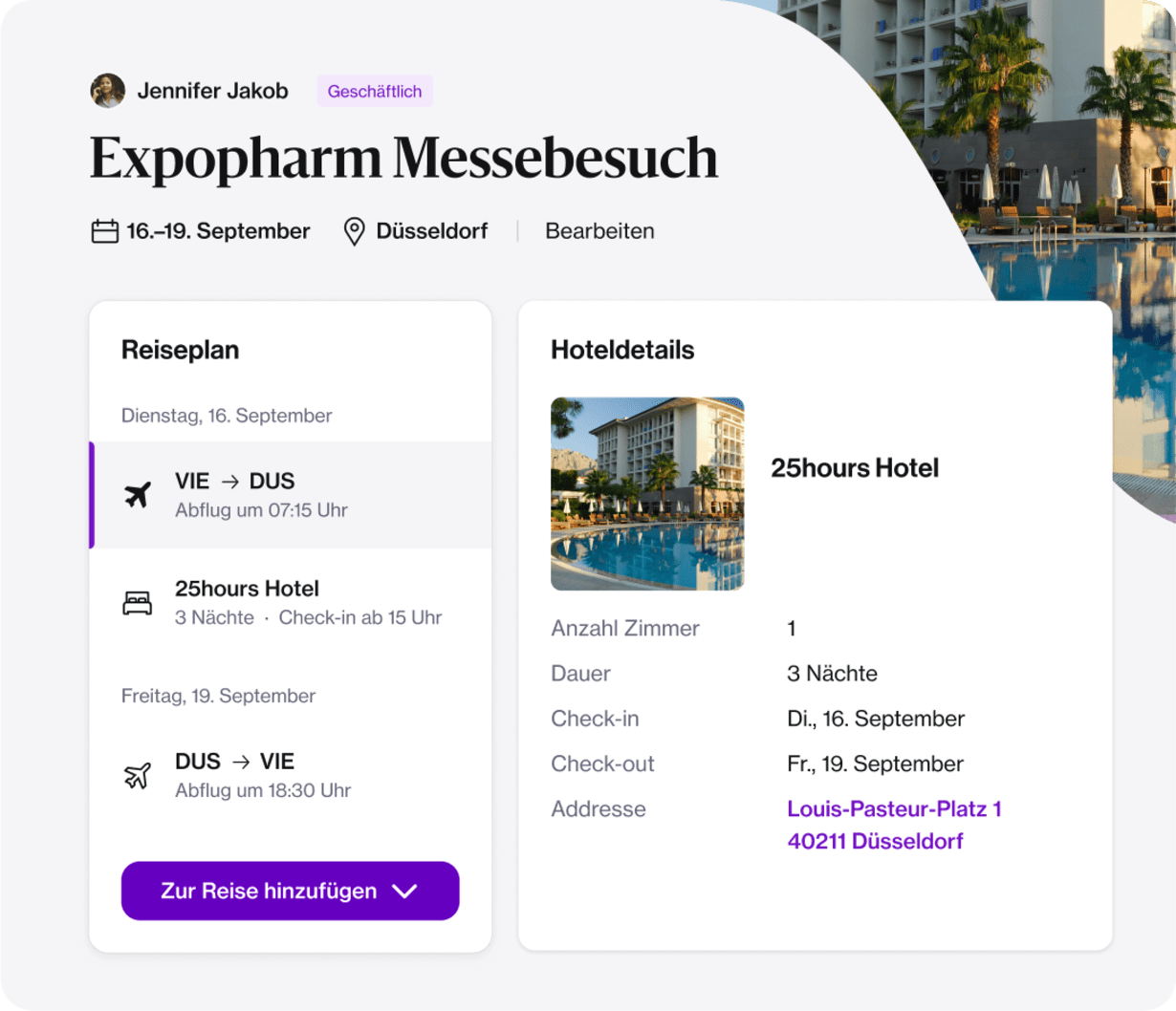 Reiseplan für eine Pharma-Messe in Navan