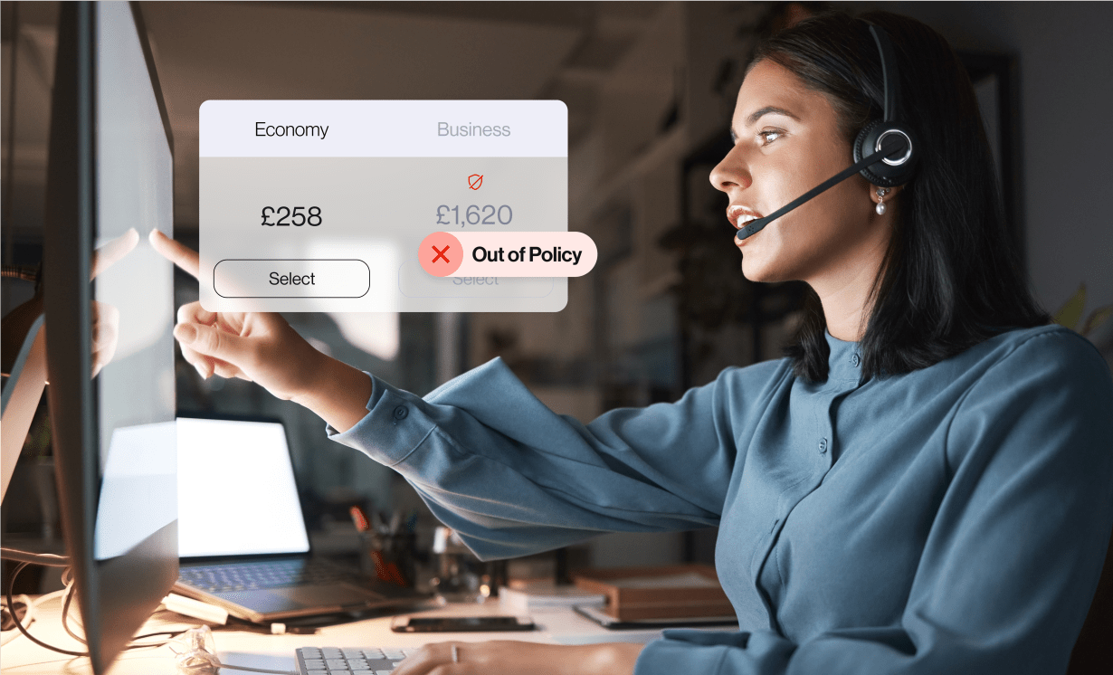 Navan Travel Support - Support Agent Assisting a Traveller