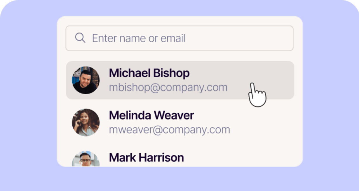 Invite groups and guests card business travel vsb launch