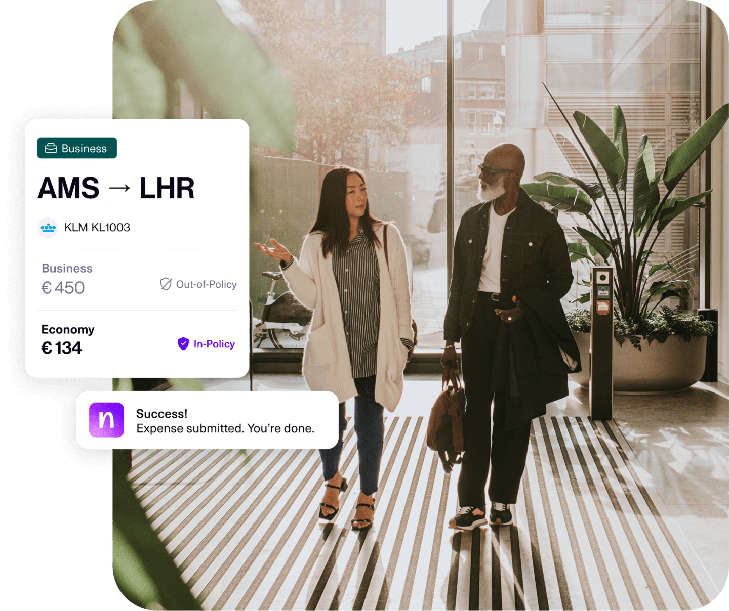 airport chat from Amsterdam to London Desktop