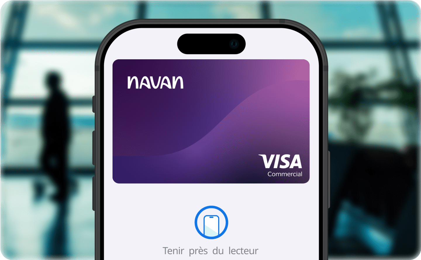 Navan Apple Pay Hero - carte Navan sur iPhone