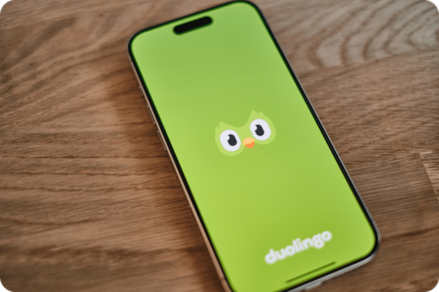 Duolingo-Startbildschirm auf einem Smartphone