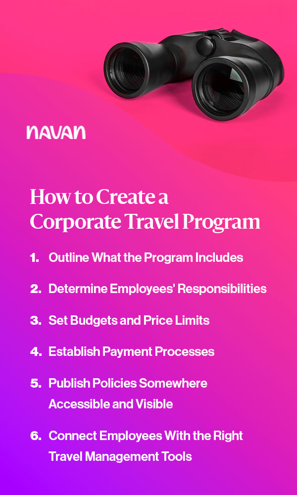 how to create a corporate travel program