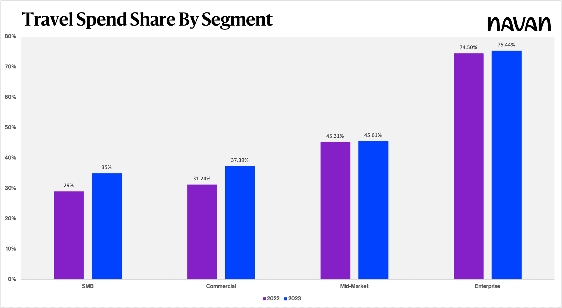 Travel Spend Share by Segment