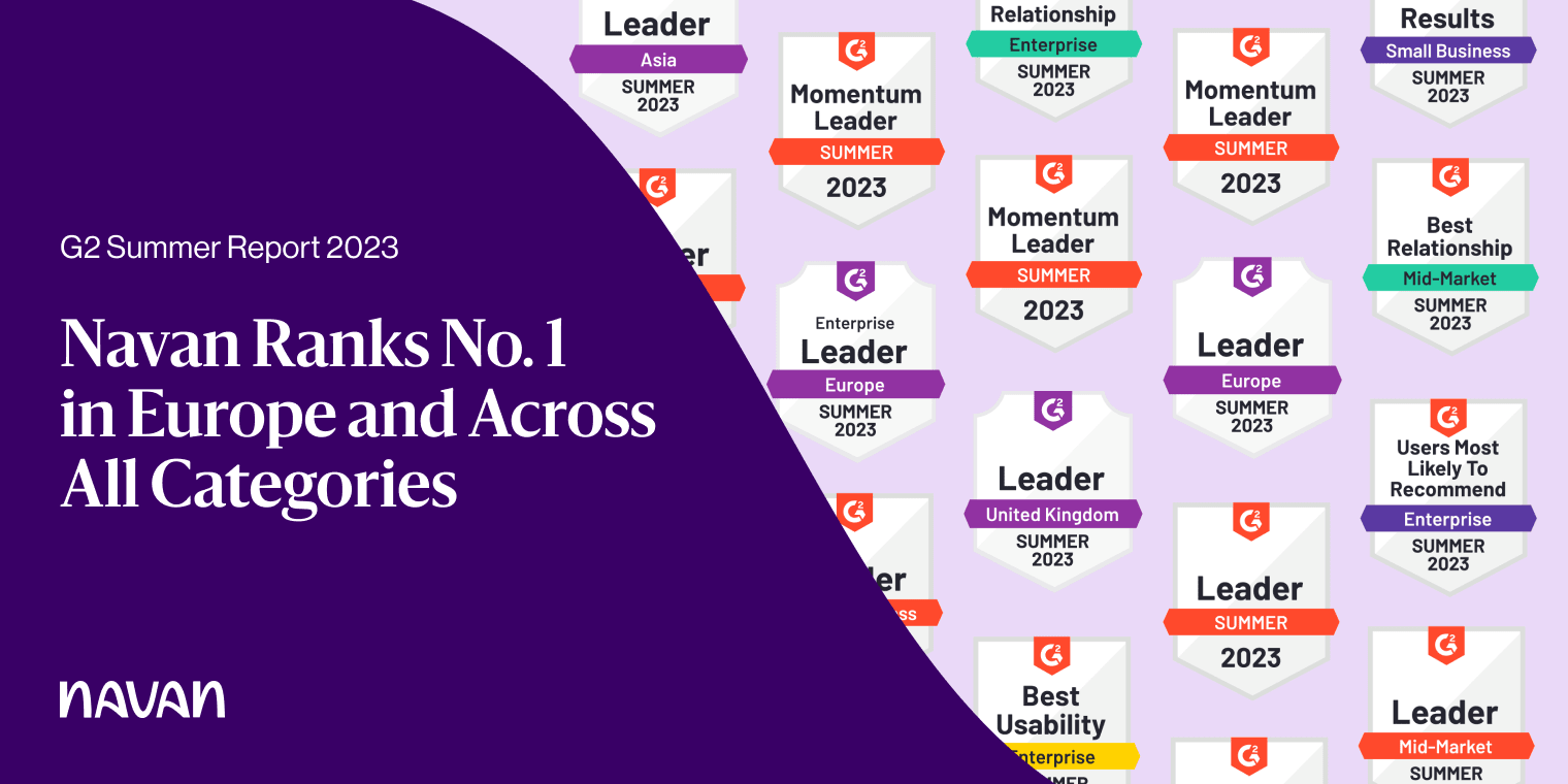 Navan ranks no. 1 in Europe and across all categories in G2 summer rankings