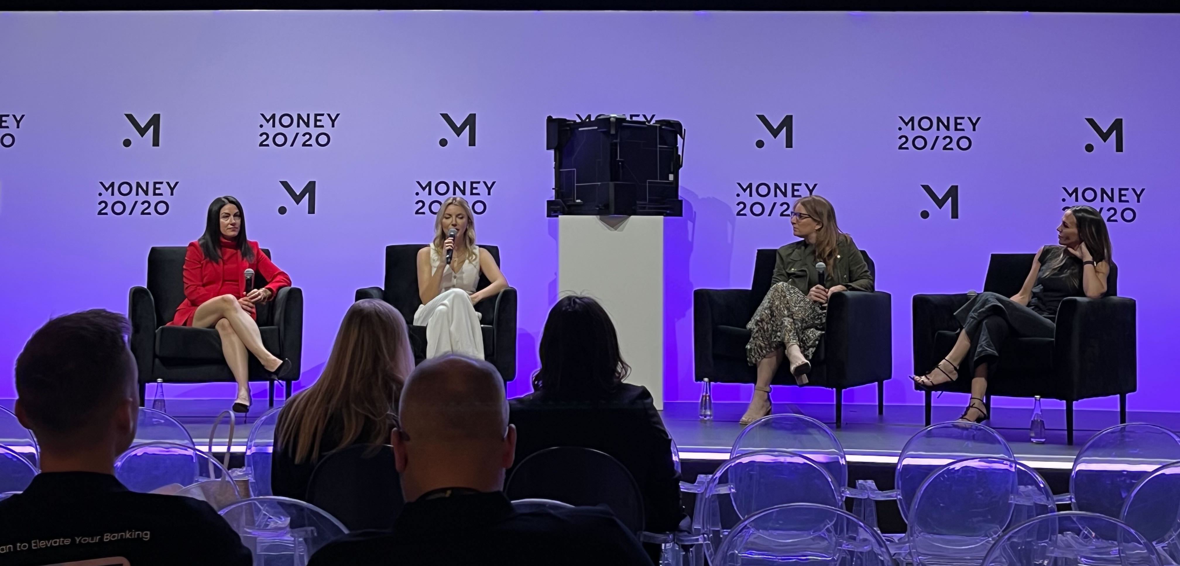 Navan’s Head of Global PR Kelly Soderlund took the stage as part of the panel, “PR & Comms Drams: Best & Worst Practices — Pitching Money20/20, Podcasts, and Press.” 