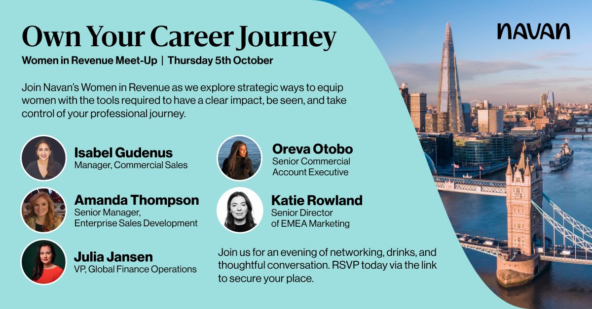 The "Own Your Career Journey" at Navan profiled female leaders in revenue.