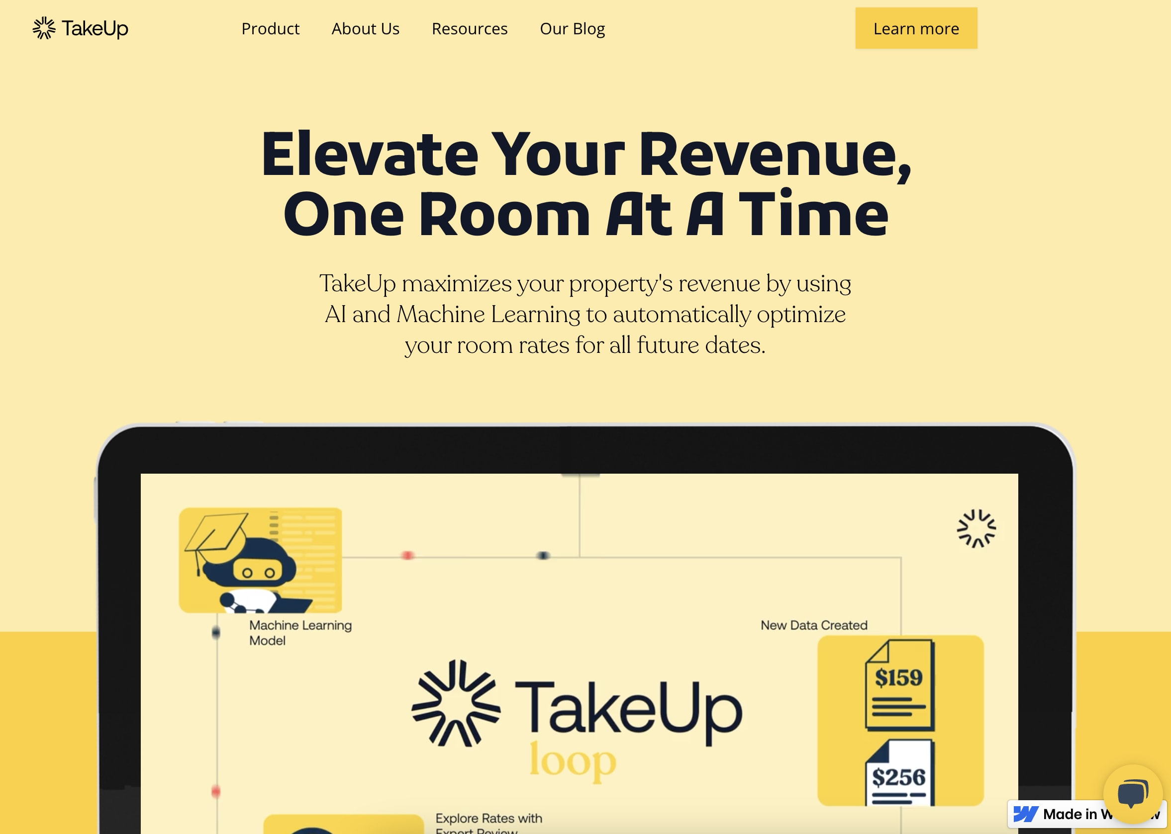 TakeUp maximizes your property's revenue by using AI and Machine Learning to automatically optimize your room rates for all future dates.