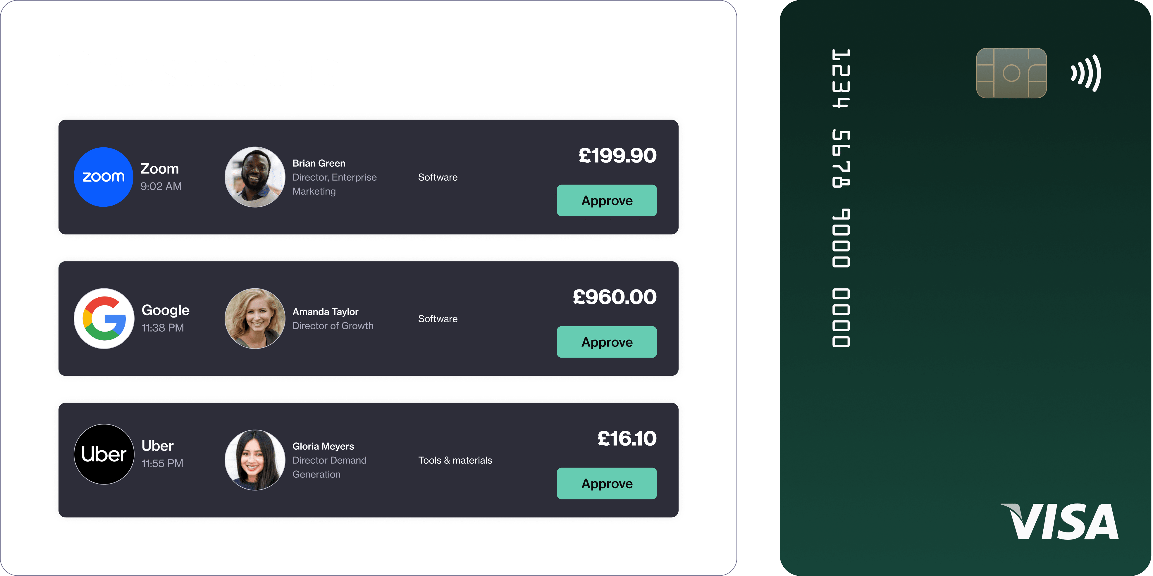 An image showing transactions made for software subscriptions and other business expenses with Navan, which automates expenses and makes manual expense reports a thing of the past.