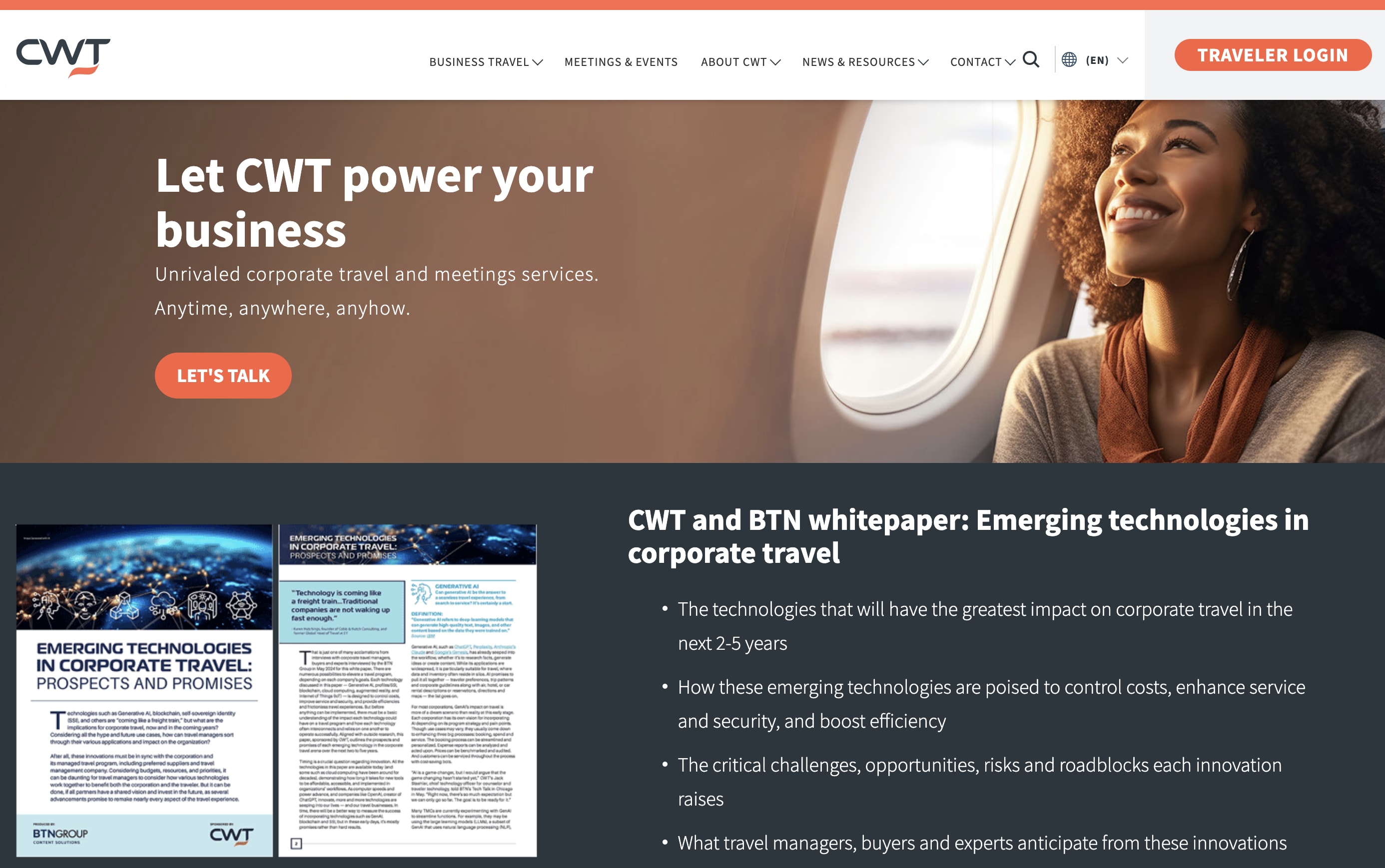 CWT is a B2B travel solution for companies looking to manage business travel.
