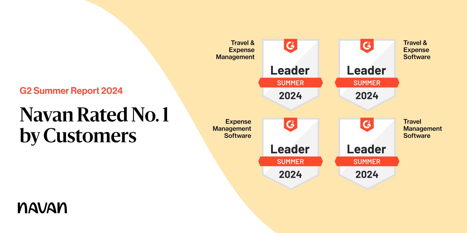 G2 Summer 2024 Report - Blog Header - Navan Rated No. 1 by Customers