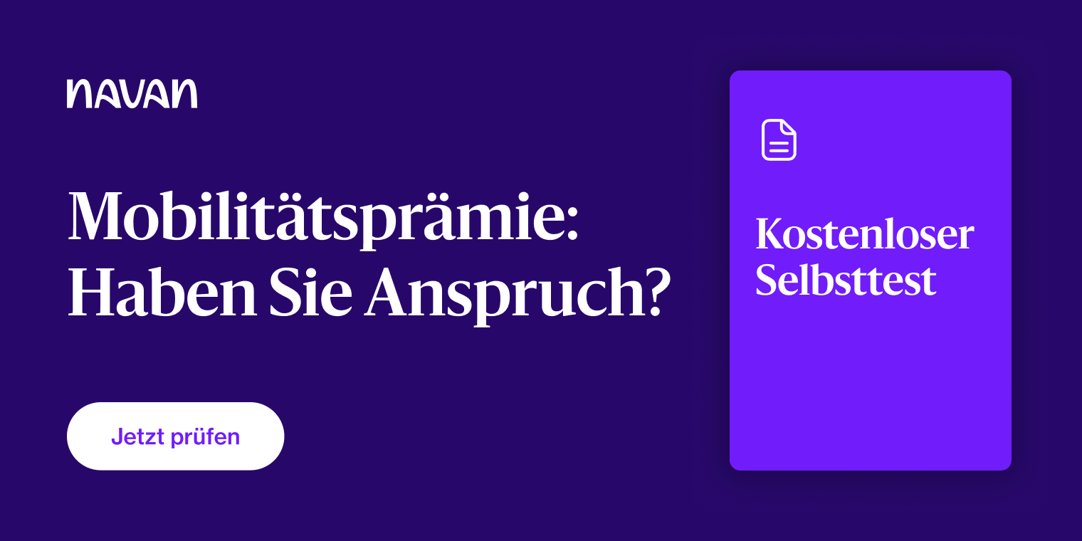 Mobilitätsprämie 2024 Selbsttest
