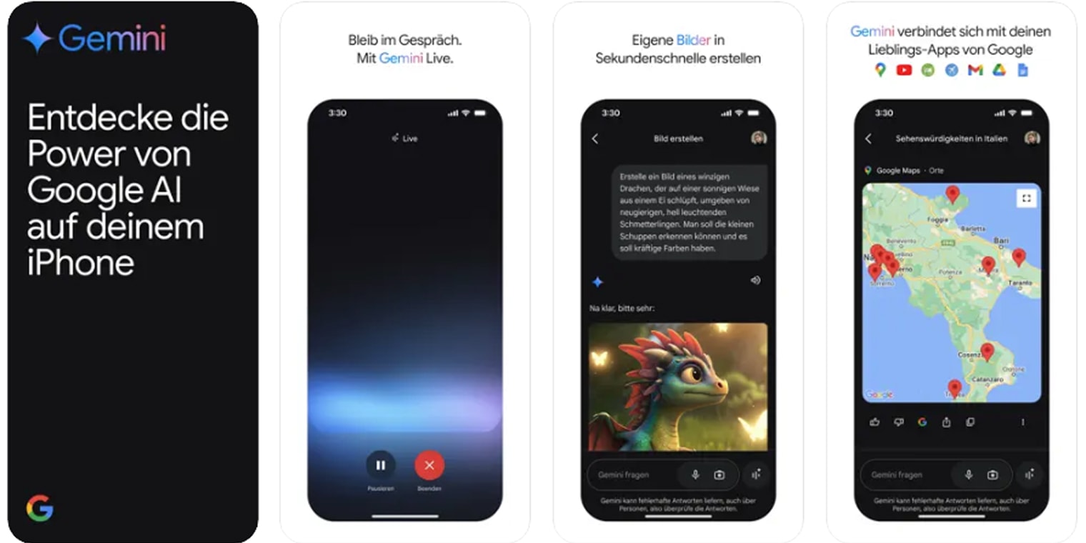 Google Gemini KI für die Reiseorganisation.
