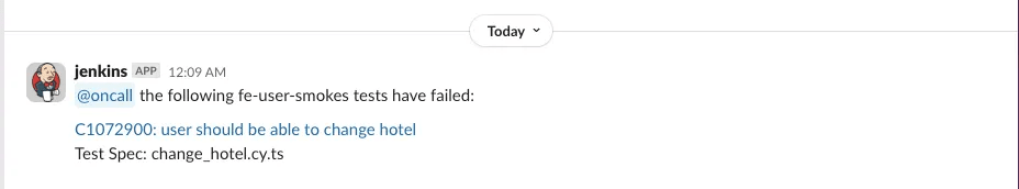 Cypress Slack Alert