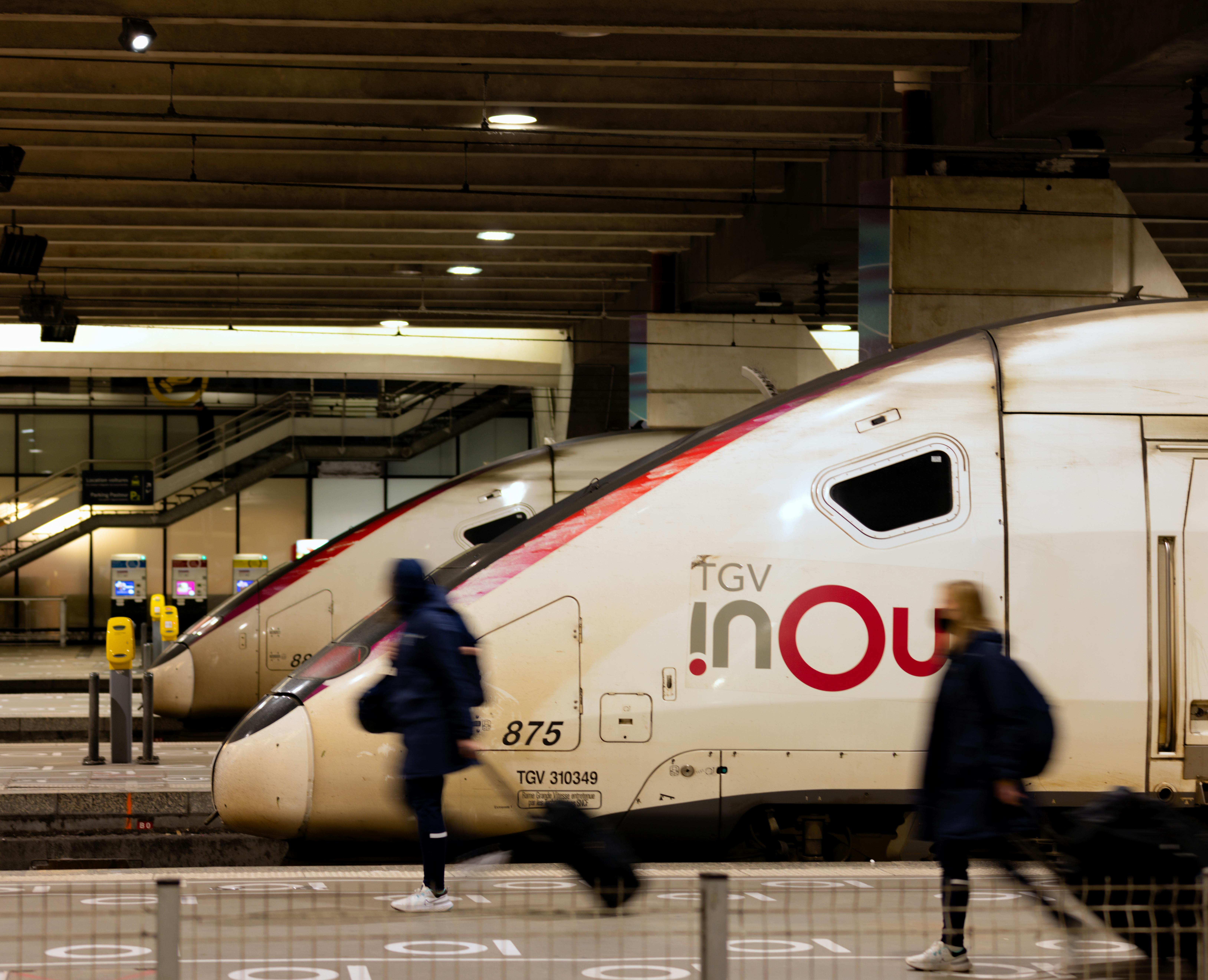 déplacement professionnel en France en TGV Inoui
