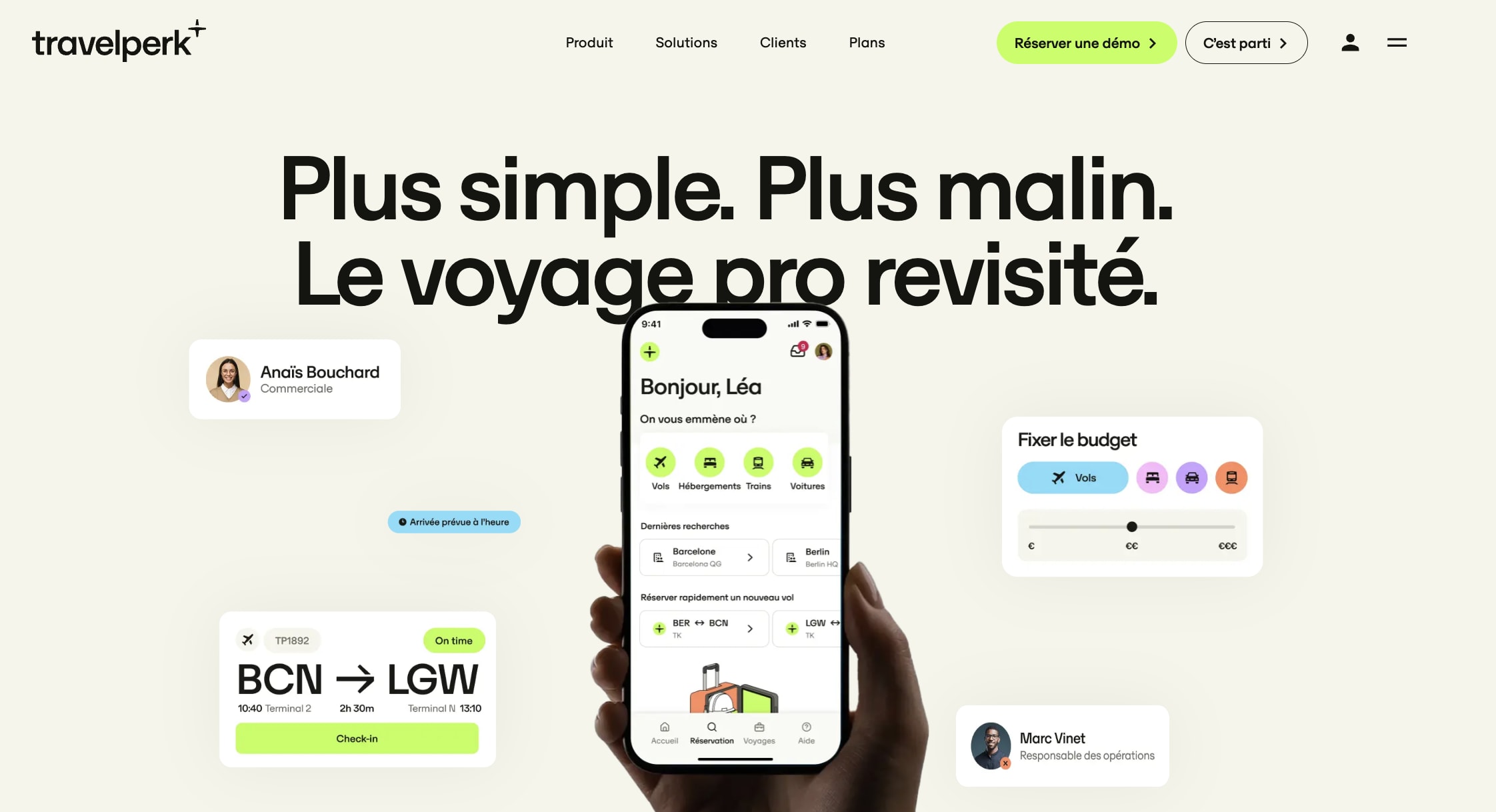 Interface web de TravelPerk