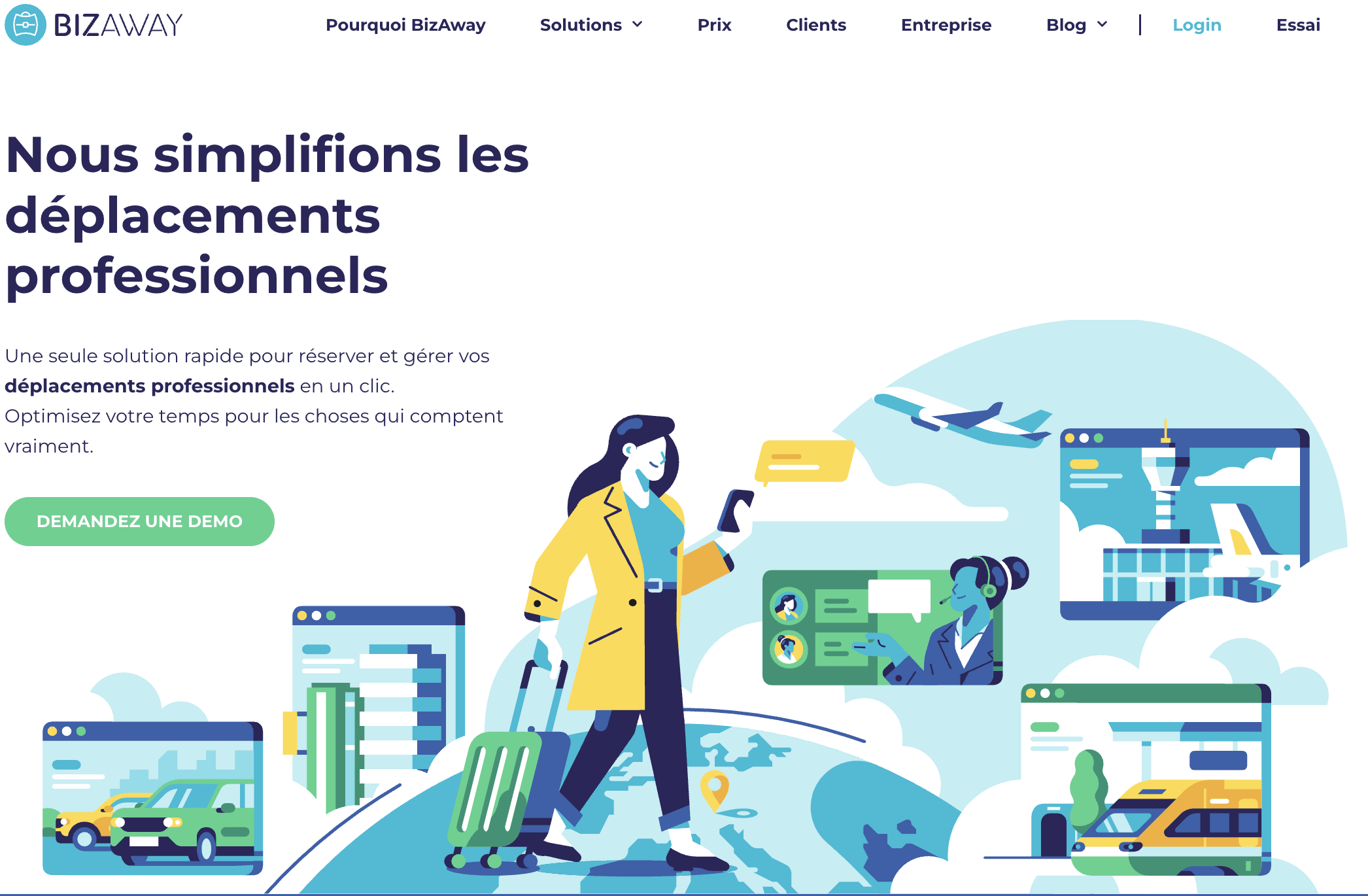 Interface de BizAway
