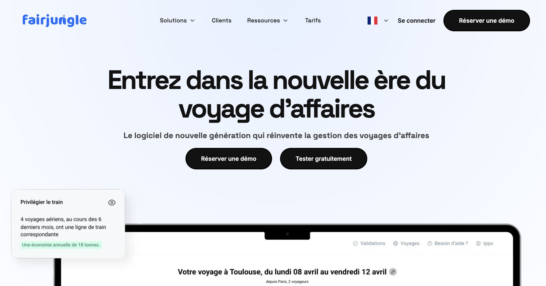 Interface web de Fairjungle