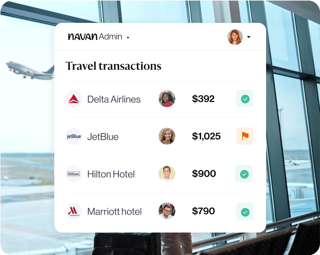 Navan Admin - Travel Transactions