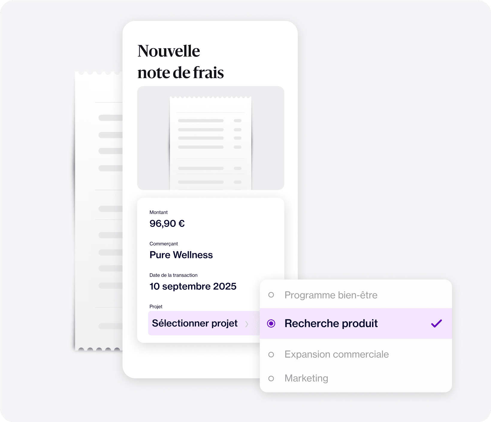 Note de frais d'une entreprise du secteur pharmaceutique sur Navan