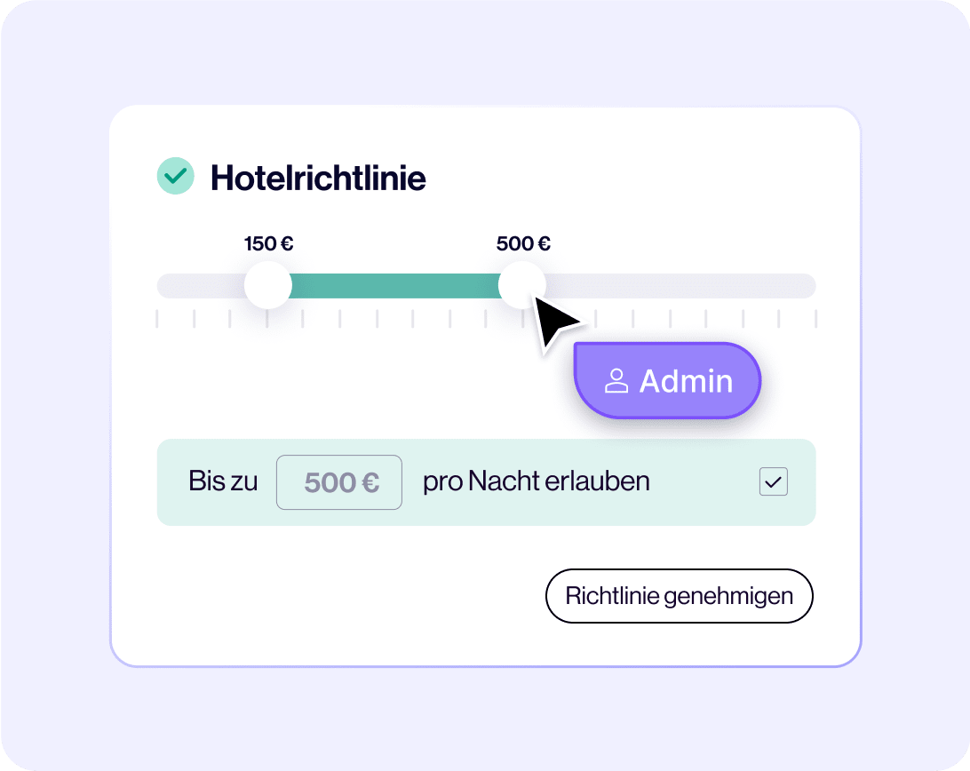 Admin legt Hotelrichtlinie in Navan Travel fest