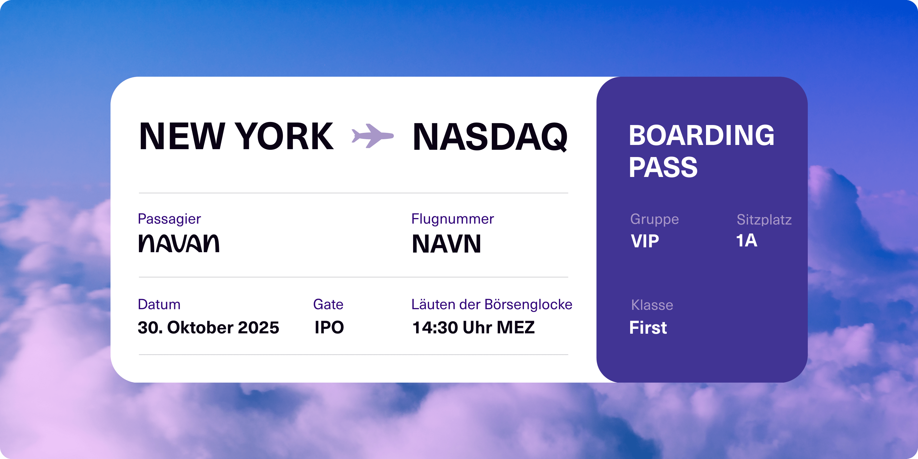 Flugticket zum Börsengang von Navan an der Nasdaq