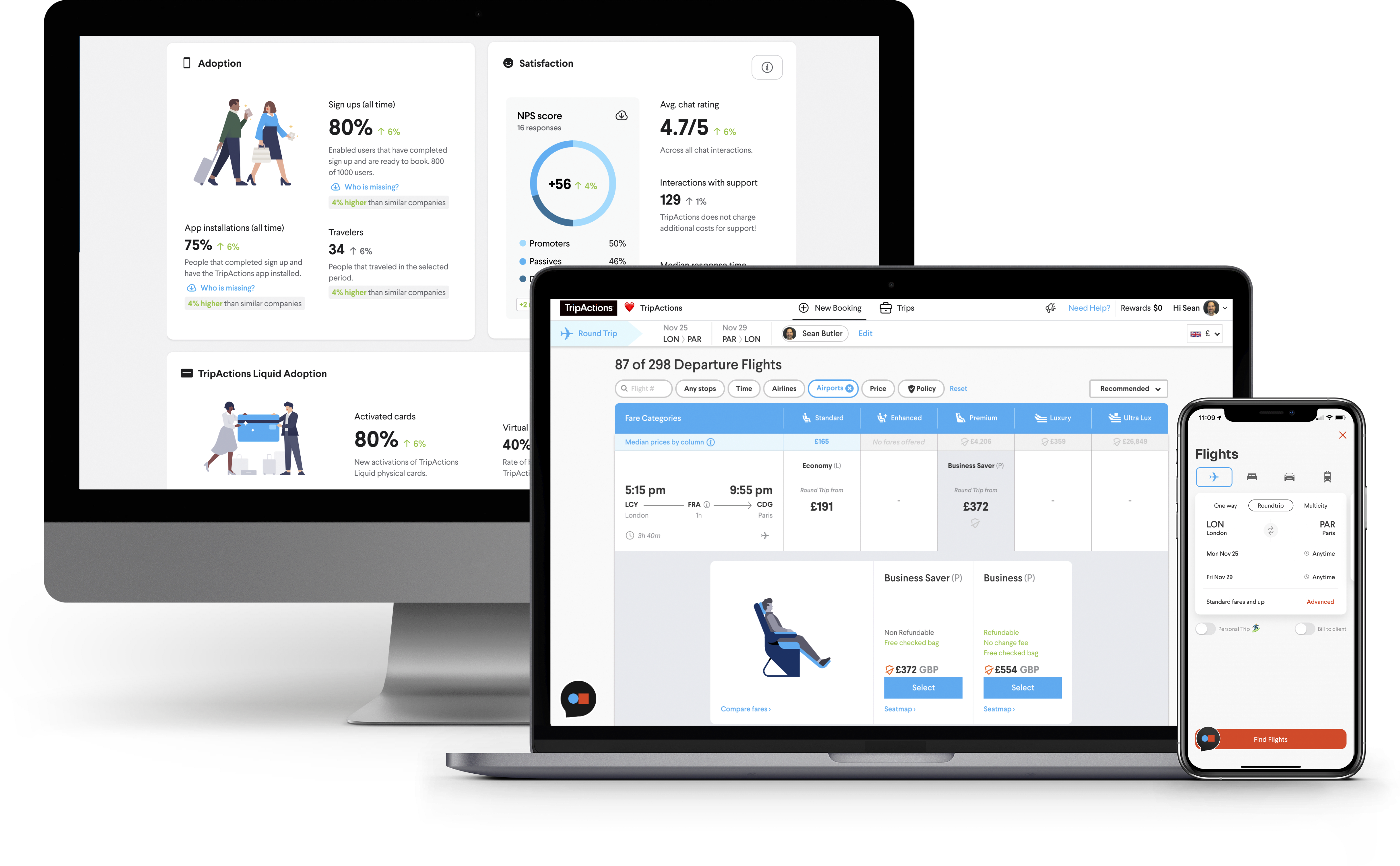 Why TripActions Product Screenshot - Provide travellers with 24x7 proactive human support
