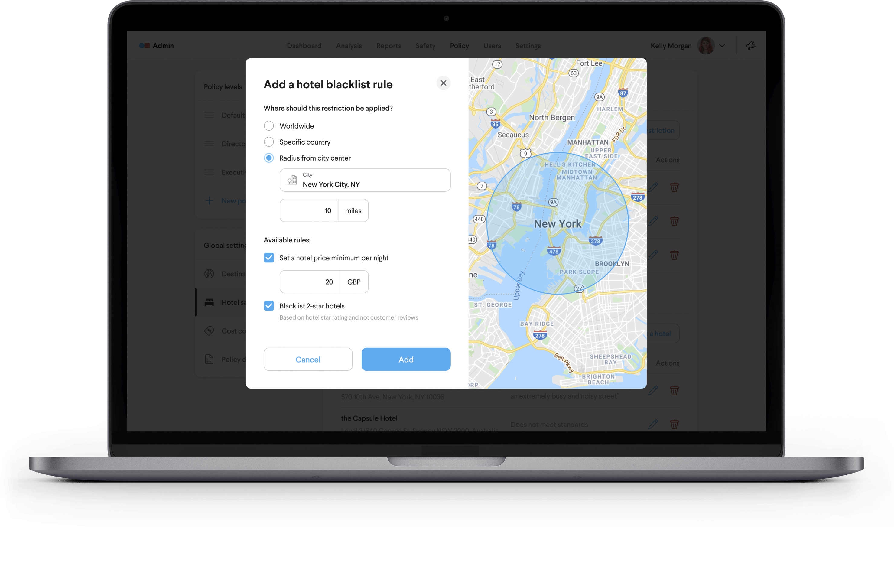 TripActions Duty of Care - See full coronavirus reports that may impact your travellers in the TripActions administrator dashboard