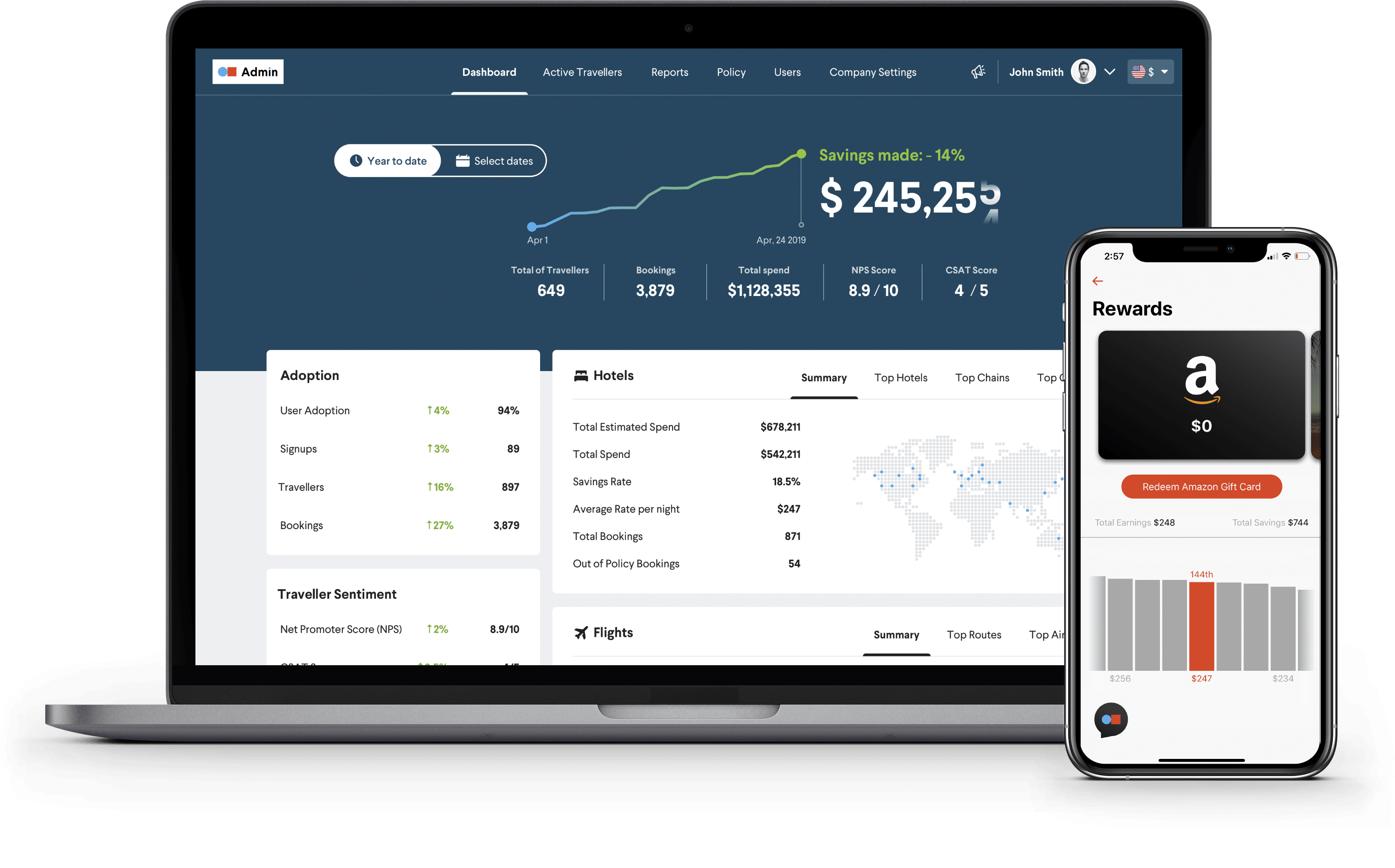 TripActions Customer - Procore using the TripActions Platform