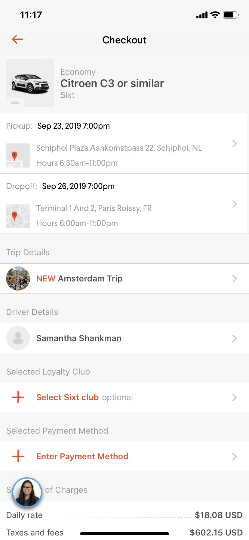 TripActions Car Rental