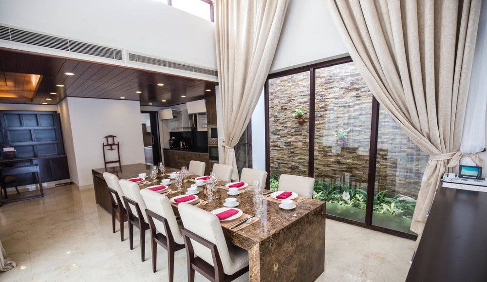 풀빌라의 주방 전경.