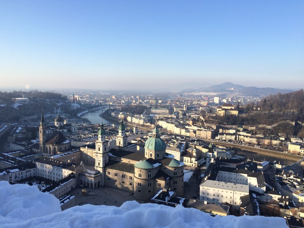 요새에서 내려다본 잘츠부르크 전경