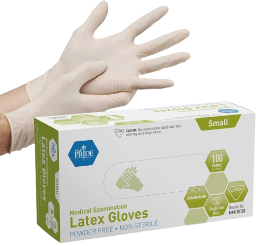 latex gloves powder free m