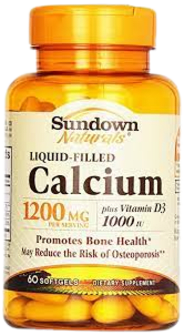 sundown calcium 1200 plus d liquid filled softgels