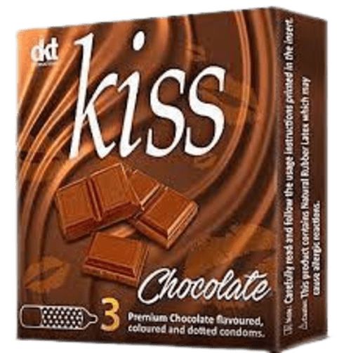 kiss condoms chocolate dotted