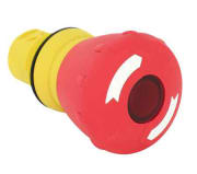 Nødstopp m/lys 40mm rosett rød