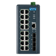 16GE+4G SFP Port Gigabit Unm Ind Switch, 12~48VDC, -40~75