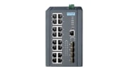 16GE PoE + 4G SFP Managed Switch w/ Wide Temp.
