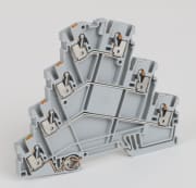 Rekkekl. dytt-inn 4-etasje, 2.5mm2 grå