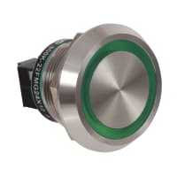 Piezo lystrykknapp grønn IP69K 24VDC 22,5mm