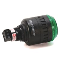 Kombinert Lys-/lydmodul 45mm Grønn 24VAC/DC