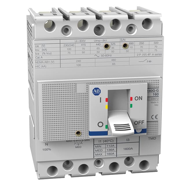Effektbr.4-pol G str.160A Icu=50KA 400V fast.term./magn.
